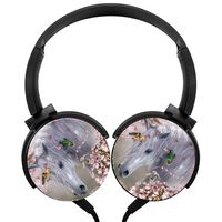 Hidui Heavy Bass Headphone Cool Horse Surround Sound High Fidelity Stereo Rotation Axis Design Portable Wired Headset for Adult's Or Child's