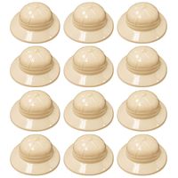 Super Z Outlet 12 Pack Safari Party Hats Plastic Jungle Theme Animals Explorer Pith Halloween Costume Toy for Kids