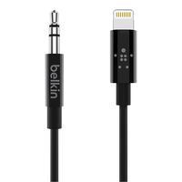 Belkin 3.5mm Audio Cable with Lightning Connector (3Ft Mfi-Certified Lightning to Aux Cable for iPhone 11, Pro, Max, XS, Max, XR, X, 8, Plus and More), Black