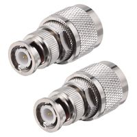uxcell BNC Male to N Male Brass Coaxial Cable RF Connector Adapter 2pcs