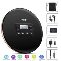 Portable CD Player, CCHKFEI Personal Compact Disc CD Player with LCD Display and Headphones, CD Player Portable Compact Walkman with Anti-Scratch Skip Protection Anti-Shock Function