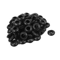 uxcell a16041900ux1783 Rubber Armature Bar Electric Cable Protector Wiring Grommets 8mm Inner Diameter 68pcs Black Pack of 68