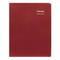 Blueline DuraGlobe Monthly Academic Planner, July 2014 - August 2015, Twin-Wire Binding, Soft Red Cover 11 x 8.5 inches, Sugarcane Based Paper, 1 Planner (CA235.23T-15)