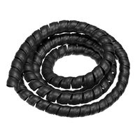 uxcell Flexible Spiral Tube Wrap Cable Management Sleeve 20mm X 24mm Computer Wire Manage Cord 2 Meter Length Black