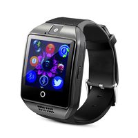 Bluetooth Smart Wrist Watch with Health Monitoring Calls Texts for Android and iPhone - Black