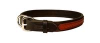 Perri's XLG Black/Brown Leather Overlay Dog Collar