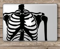 Skeleton with Apple Heart - Apple MacBook Laptop Vinyl Sticker Decal, Die Cut Vinyl Decal for Windows, Cars, Trucks, Tool Boxes, laptops, MacBook - virtually Any Hard, Smooth Surface