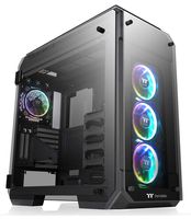 Thermaltake View 71 TG RGB Plus 4-Sided Tempered Glass Vertical GPU Modular E-ATX Full Tower Computer Case with 4 120mm Riing Plus RGB Fans Pre-Installed CA-1I7-00F1WN-02