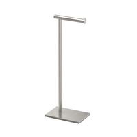 Gatco 1431SN Modern Rectangle Base Freestanding Toilet Paper Holder, 22.25-inch, Satin Nickel