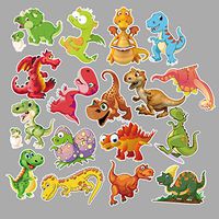 Dinosaur Cartoon Sticker,50Pcs,Laptop Stickers,Luggage Suitcase Stickers,Waterproof Vinyl Stickers,for Door Window,Car,Motorcycle Bicycle, Skateboard Vinyl Graffiti Decal Patches