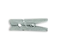 LWR CRAFTS Wooden Mini Clothespins 100 Per Pack 1" 2.5cm (Silver)