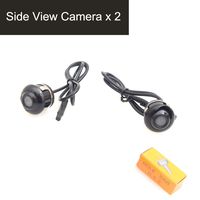 E-KYLIN Vehicle Car Auto Side View Camera, 360 Degree Angle Adjustable Side Mirror Flush Mount Camera, Mirror Image w/o Grid Lines, 22.5mm Hole Saw - Pack of 2