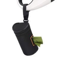 MalsiPree Dog Poop Bag Holder Leash Attachment, Dog Waste Bag Dispenser with Stainless Steel Carabiner Clip & Adjustable Strap Fit for Any Dog Leash & Poopbag