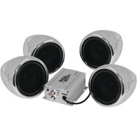 BOSS AUDIO MC470B Quad-3 1,000-Watt Amplified Motorcycle/All-Terrain Speaker & Amp System (Bluetooth(R) Audio Streaming) consumer electronics