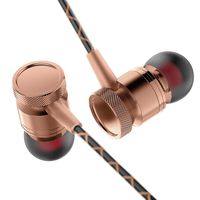Sunfei 3.5mm In Ear Stereo Headphone Headset Super Bass Music Metal Earphone Earbuds (Gold)