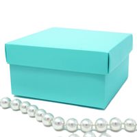 Party N Beyond Premium Favor Gift Box for Wedding, Bridal Shower, Birthday and All Events, 4x4x2 Size, 10 Count Per Pack (6-Pack, Robin Egg Blue)