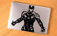 Iron Man Superhero for MacBook Laptop Die-Cut Decal Vinyl Sticker (MacBook 13 inch with Metal Apple Logo)