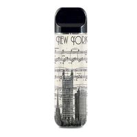 IT'S A SKIN Decal Vinyl Wrap for Smok Novo Pod System Vape Sticker Sleeve Cover/New York City Music Notes