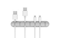 MultiLux Cable Clips Cord Management Organizer - Adhesive Hooks, Wire Cord Holder for Power Cords Charging Accessory Cables, Mouse Cable, PC, Office and Home (1-Pack, 7 Channel)