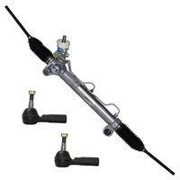 Detroit Axle Complete Power Steering Rack & Pinion Assembly + All 4 Inner & Outer Tie Rod Ends - w/o Magnasteer