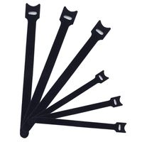 Tobomoco 50 Pack Reusable Cable Ties, 5 Inch & 8 Inch Hook and Loop Cord Ties, Adjustable Strap Fastener Cord Wraps, Cable Organizer, Black