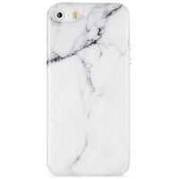 VIVIBIN iPhone 5 Case,iPhone 5s Case,iPhone SE Case,White Marble Slim-Fit Anti-Scratch Shock Proof Flexible Soft Silicone TPU Cover Protective Phone Case for iPhone 5/5s/SE-NOT for iPhone 5C