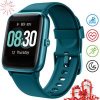 UMIDIGI Smart Watch Fitness Tracker Uwatch3, Smart Watch for Android Phone, Activity Tracker with Heart Rate Monitor, 5ATM Waterproof Smartwatch iPhone Compatible for Kids Men Women(Marina Blue)