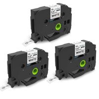 3-Pack Compatible with Brother PTouch TZe-231 Tape 12mm 0.47 Laminated White Replacement for Brother PT-D210 PT-H100 PT-D200 Label Maker and More