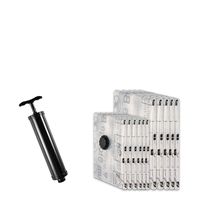 GONGSHI Premium Vacuum Storage Bags 10 Pack (5 x Medium, 5 x Small) Save 80% More Space - Travel Hand Pump Include