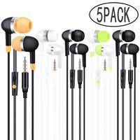 YFSFQS Earbuds Headphones with Microphone Stereo Earbuds Bass Earphones with Mic 3.5mm Plug Compatible Multiple Audio Devices