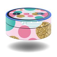 MightySkins Skin Compatible with Amazon Echo Dot - Golden Bubbles | Protective, Durable, and Unique Vinyl Decal wrap Cover | Easy to Apply, Remove, and Change Styles | Made in The USA