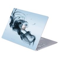 MasiBloom 1 PCS Anti-Scratch Vinyl Decal Sticker Laptop Cover Skin for 13" 13.5 inch Microsoft Surface Laptop 3 & 2 & 1 (2019/18/17 Released), Not Compatible with Surface Book (Smoke- Light Blue)