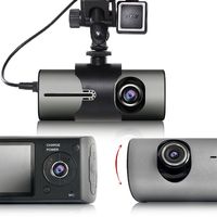 Indigi XR300 Car DVR Dash CAM + 2.7" LCD + Dual Lens (Front & Back) + G-Sensor Recording + GPS Tracker