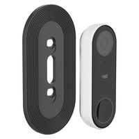 AhaStyle Nest Hello Wall Plate, Hard ABS Adjustable Angle Wall Mount Bundle for Nest Hello Video Doorbell (Black, ABS)
