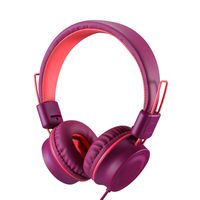 Kids Headphones-noot products K33 Foldable Stereo Tangle-Free 3.5mm Jack Wired Cord On-Ear Headset for Children/Teens/Boys/Girls/Smartphones/School/Kindle/Airplane Travel/Plane/Table(Plum)