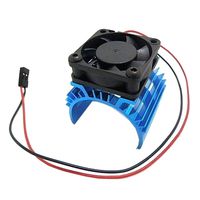 ShareGoo Alloy Heat Sink Heatsink with 5V Cooling Fan for 1/10 Car 540 550 3650 Size Brushless Engine Motor Remote Control Car Truck Buggy Crawler,Blue