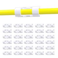 NICEKEY 20PCS Cable Clips Self-Adhesive Wire Holder Organize Management Cords for Car,Office and Home（White）