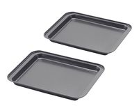 Baking Sheet Set of 2, SS&CC Profession 8 Inch Nonstick Sheet Pan Set, Dishwasher Safe, Organic Environmental Friendly Premium Coating, Carbon Steel Half Toaster Oven Pan Tray Replacement