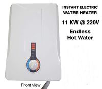 Electric Tankless Water Heater Endless Hot Water On-Demand 2.9 GPM 11KW RODWIL