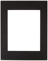 Sax Premium Pre-Cut Mat, 7-1/2 x 9-1/2 Inch Window, Black, Pack of 10