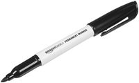 AmazonBasics Fine Point Tip Permanent Markers, Black, 12-Pack