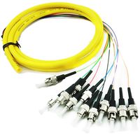 12 Cords 1.5 Meter SM ST UPC Bundles Fiber Optic Pigtail 9/125 Single Mode