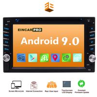 Double Din Car Stereo Android 9.0 with GPS Navigation Bluetooth Audio in Dash System Capacitive 6.2 inch Touch Screen 1080P DVD/CD Player Radio Receiver FM/AM WiFi Mirror Link Steering Wheel Control