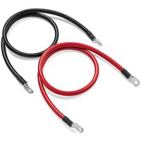 10 Foot 2/0 AWG Battery Cable Set by Spartan Power (10 FT 3/8" Ring Terminals)