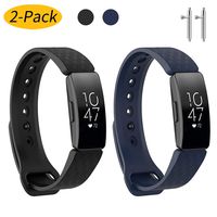Watbro Compatible with Fitbit Inspire HR Bands/Fitbit Inspire Band, Adjustable Soft Silicone Waterproof Inspire Straps for Women Men Sports Replacement Wristband for Inspire/Inspire HR Fitness Tracker