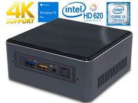 Intel NUC NUC7i3BNH Mini PC/HTPC, Intel i3-7100U 2.4GHz, 4GB DDR4, 120GB NVMe SSD, Windows 10 Pro, WiFi, Bluetooth, 4k Support, Dual Monitor Capable (Renewed)