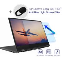 15.6" Lenovo Yoga 730 Anti Blue Light Screen Protector, Anti Glare Screen Filter Eye Protection Anti Scratch Screen Protector for 15.6" Lenovo Yoga 730 2-in-1 Laptop with Webcam Cover