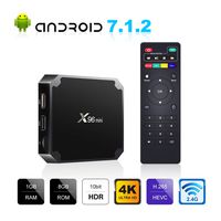 Android 7.1.2 TV Box, X96 Mini Android TV Box - 1GB RAM+8GB ROM AMLOGIC S905W Quad-core Cortex-A53 with WiFi 2.4GHz / H.265 4K HD Smart Media Player