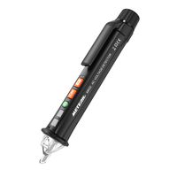 Dual Voltage Tester, Meterk Electric Voltage Tester Non-Contact 12V-1000V Voltage Detector Pen with Alarm Mode & Live/Null Wire Judgment, LED Flashlight Beeper Multi-sensor (Black)