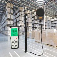 Digital Illuminance Meter，Light Meter with LCD Display，Split Type Luxmeter，Measure Lights 1-200000 Lux，for Homes，Office Buildings， Warehouses，Production Lines，Stage，Stadiums，etc.